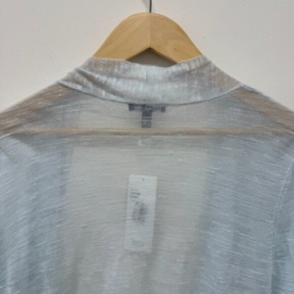 NWT Eileen Fisher Women's Sheer Aqua Linen Shape Cartigan $268 - Sz XL - Picture 8 of 11